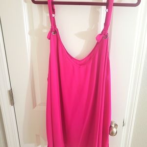 Neon pink tank style blouse